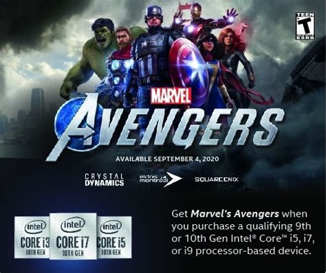 Get Marvels Avengers When You Purchase A Qualifying Medion 9th Or 10th