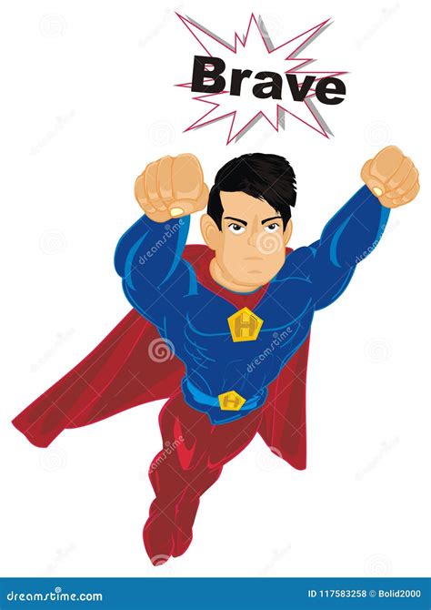 Superhero Is Brave Stock Illustration Illustration Of Speed 117583258