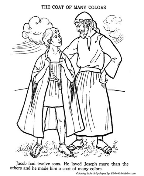 A perfect storm of events leads up to the destruction of the coat and the ultimate betrayal. Joseph's Coat - Old Testament Coloring Pages | Bible ...
