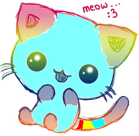 Kawaii Rainbow Kitty 3 By Moonkawaii55 On Deviantart