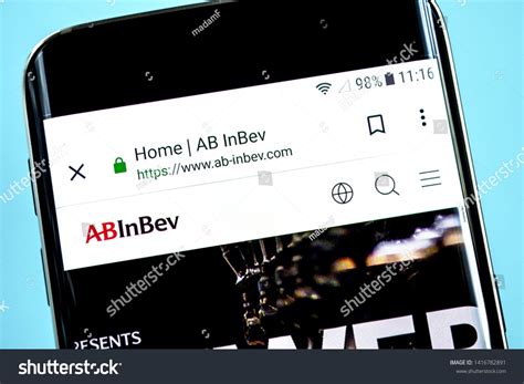 Berdyansk, Ukraine - 3 June 2019: Anheuser-Busch InBev website homepage. Anheuser-Busch InBev ...