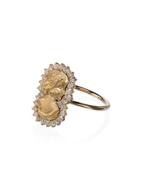 Anissa Kermiche 18K Yellow Gold Madame Roland Diamond Ring For Women