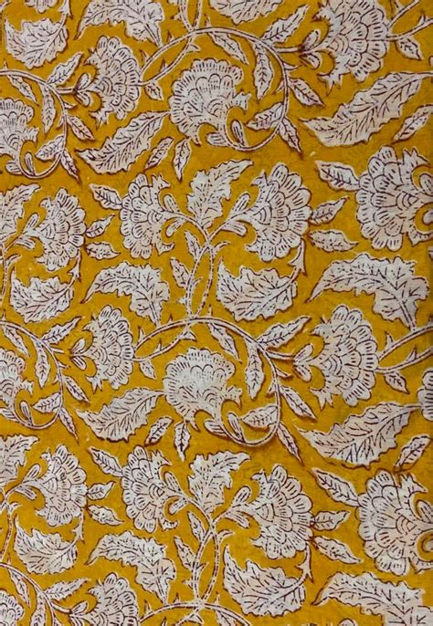 100 Cotton Indian Hand Block Print Fabricjaipur Sanganer Etsy