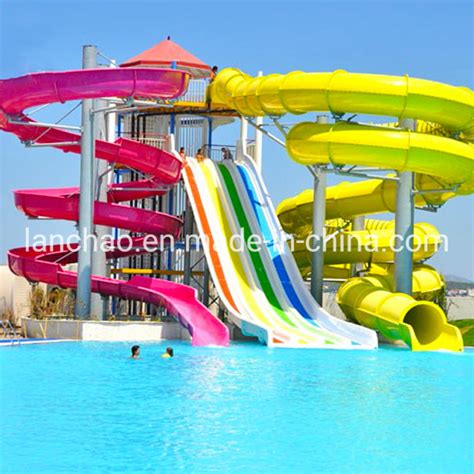 Rafting Spiral Water Slide And Rainbow Racer Slide For Aqua Park China