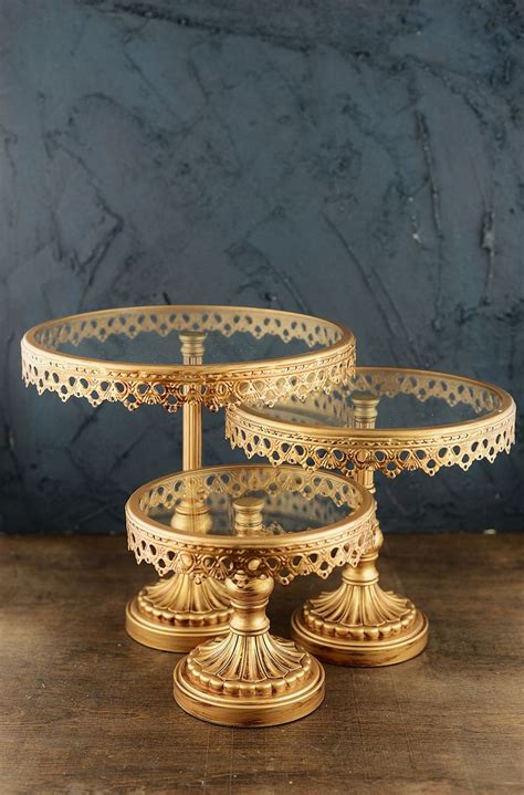 Rose Gold Cake Stands Gold Cake Stand Wedding Cake Stands Glass Cakes