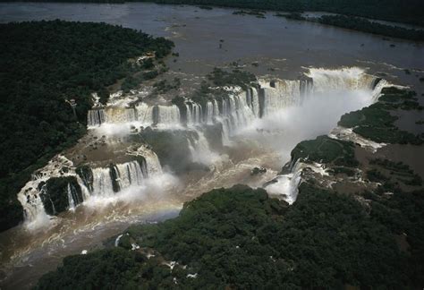 Iguazu Falls Lies On Border Between Brazil And Argentina This Is A