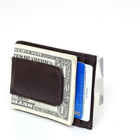 Minimalist vegetable tanned buttero (walpier tannery, italy) leather wallet/card holder with spring moneyclip. Mens Leather Money Clip Slim Front Pocket Wallet Magnetic ID Credit Card Holder | eBay