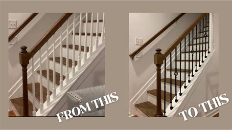 Diy Replacing Wooden Balusters With Iron Balusters Youtube