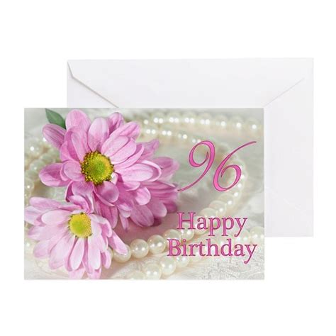 96th Birthday Card With Daisies Greeting Card By Super Cards Cafepress
