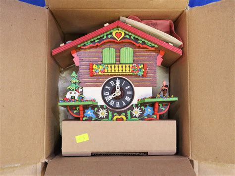 Lot Cuckoo Clock In Original Boxed Marked Robert Lotscher Ag Swiss
