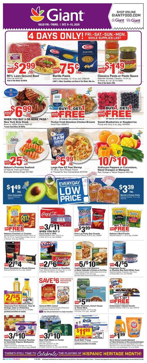 Giant Food Stores Weekly Ad Valid From 10092020 To 10152020