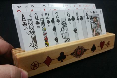 Often the front (face) and back of each card has a finish to make handling easier. Barely Adorned Playing Card Holder - Made of Fine Pine Wood with 3-Tiers (or Slots) and Made in ...