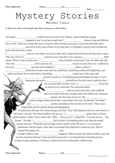 Mystery Stories Worksheet Free Esl Printable Worksheets Made By