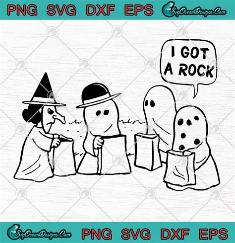 Halloween Charlie Brown I Got A Rock Svg Png Eps Dxf Cricut File