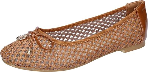 Laura Biagiotti Women Textile Brown Flats Shoes 55 Uk Uk