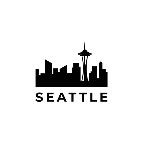 Seattle City Scape Skyline Silhouette Logo Design Inspiration 15407468