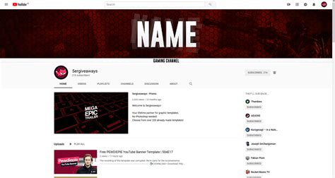 Free Red Gaming Youtube Banner Template 5ergiveaways