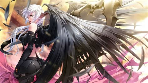 Anime Girl Wings Fantasy Warrior 4k 42401 Wallpaper
