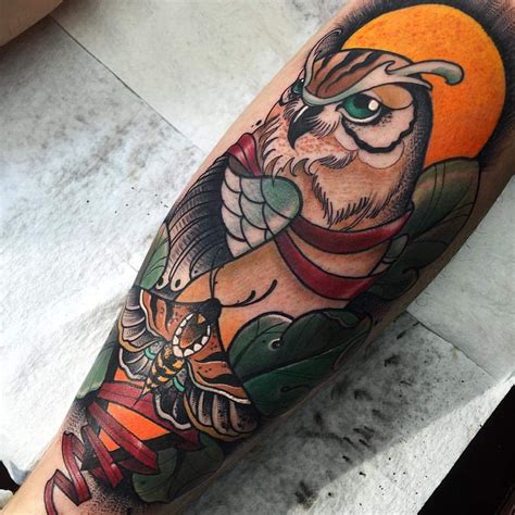 Neo Traditional Tattoo By Willemxsm Willem Janssen Buho Tattoo Hawk