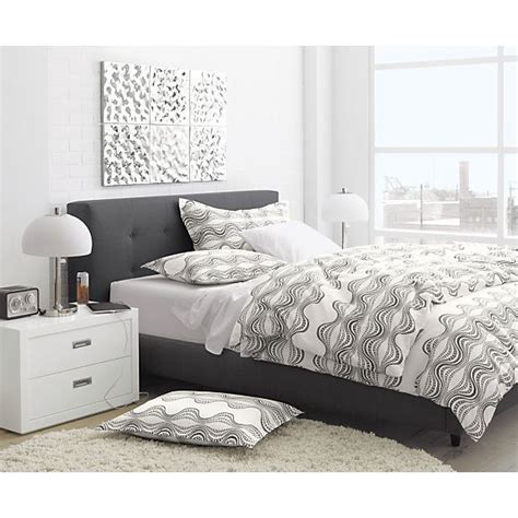 Shop for white bedroom furniture at crate and barrel. Tate Dark Grey Upholstered Bed | Crate and Barrel (With ...