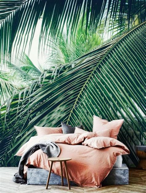 3d Tropical Foliage Palm Vinyl Wallpaper Exclusive Design Slaylebrity