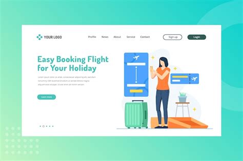 Premium Vector Easy Booking Flight For Your Holiday Illustration For