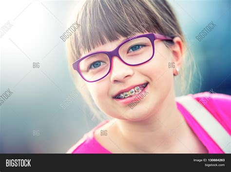 Teen Girl Glasses Facial Penty Photo