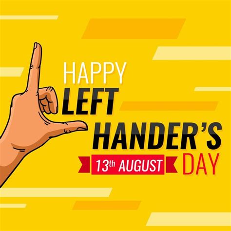 Free Vector Happy Left Handers Day With Gestures