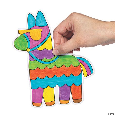 Color Your Own Jumbo Piñata Cutouts 12 Pc Oriental Trading