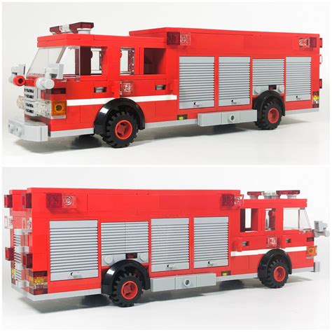 Lego Moc 6 Stud Wide Heavy Rescue Fire Truck Rlego