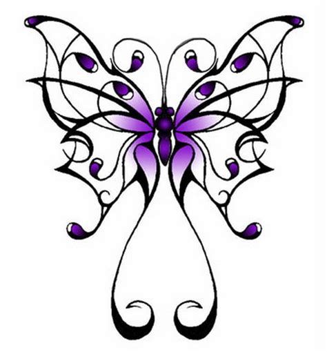 Gallery For Purple Butterfly Tattoo Designs For Girls