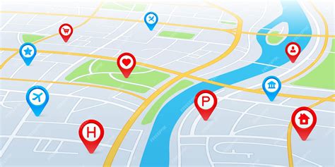 Premium Vector City Map In Perspective Gps Navigation Route With