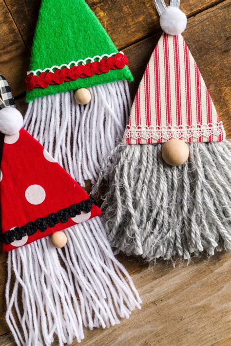 Christmas Gnomes Ornaments Easy Diy Craft Gnome Pattern