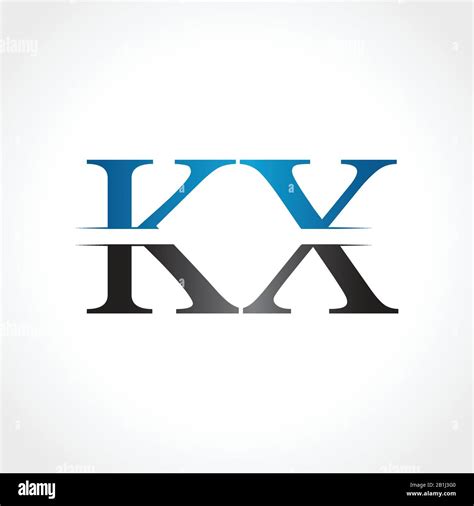 initial kx letter logo design vector illustration abstract letter kx logo design stock vector
