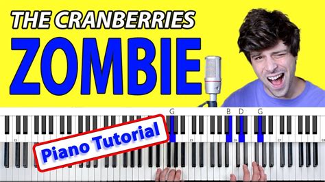 How To Play Zombie On Piano By Cranberries Piano Tutorial Chords For