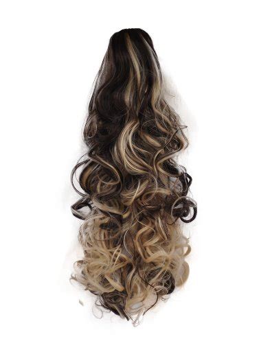 Elegant Hair 17 Ponytail Clip In Hair Piece Curly Dark