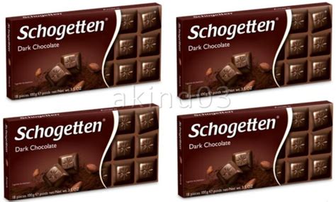 4 X Schogetten Dark Chocolate 100g 35oz Pure German Quality Ebay