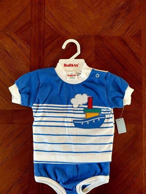 Nos Healthtex Baby Boys Tugboat Short Set In Blue Cute And Stylish