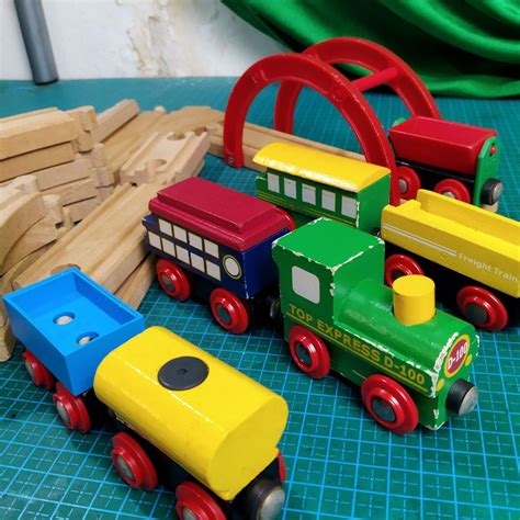 Mainan Kereta Api Kayuwooden Train Toy And Wooden Structure Train