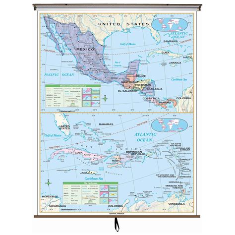 Central America Essential Wall Map Shop Classroom Maps Images