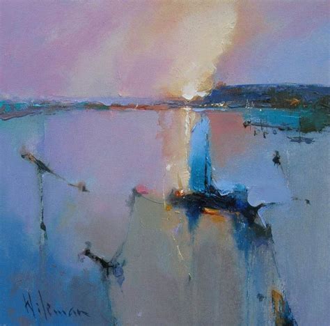 Light Trail In Cobalt By Peter Wileman Froi Rsma Frsa Oil Painting