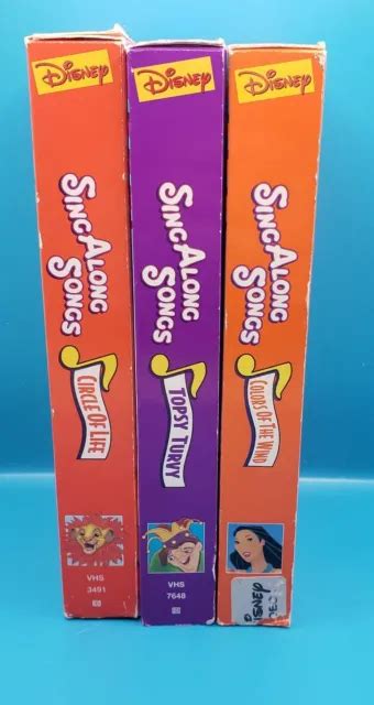 Walt Disney Sing Along Songs Vhs Lot Tapes Videos Lion King 6254 The