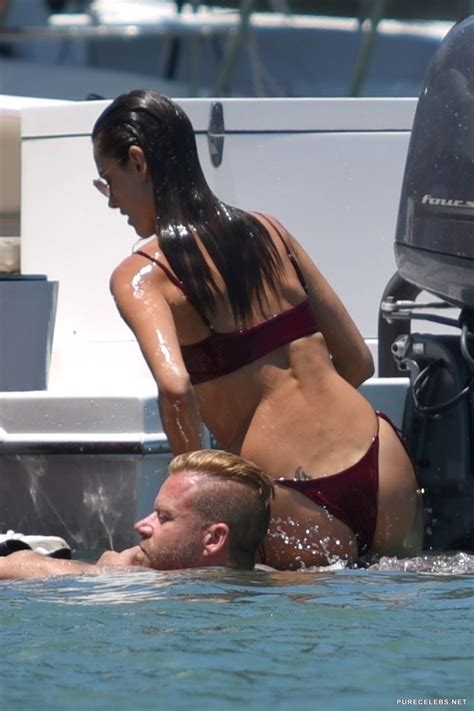 Leaked Alessandra Ambrosio Flashing Her Mommy Boobs Through Wet Bikini