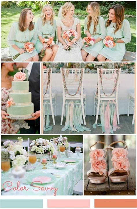 Peach And Mint Green Wedding Theme Moes Collection