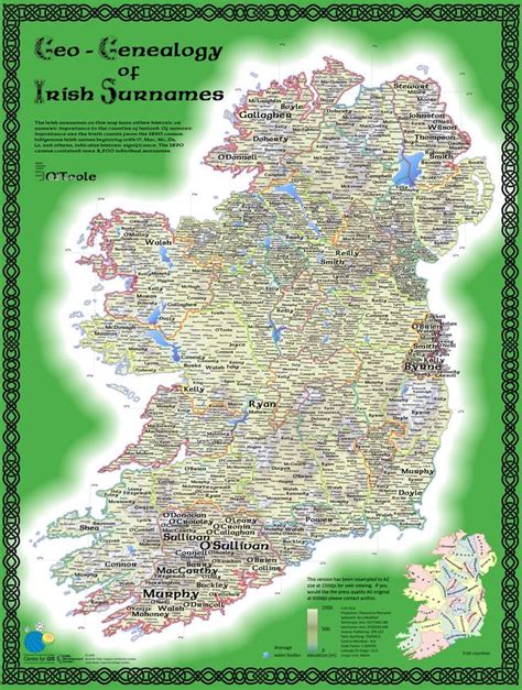 Surname Map Of Ireland Irish Surnames Genealogy Genealogy Ireland