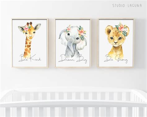 Set Of 3 Kids Room Wall Art Nursery Decor Kids Printable Etsy