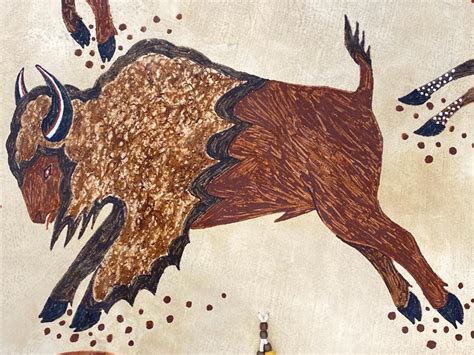 Lot Plains Indian Mule Deer Hide Pictorial Painting