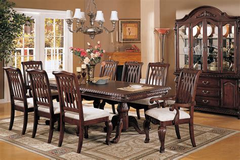 Traditional Dining Room Furniture Cherry Finish Traditional Dining
