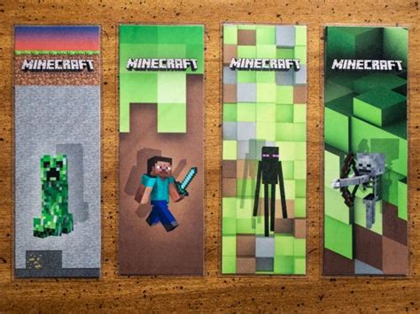 minecraft bookmarks printable that are declarative stone