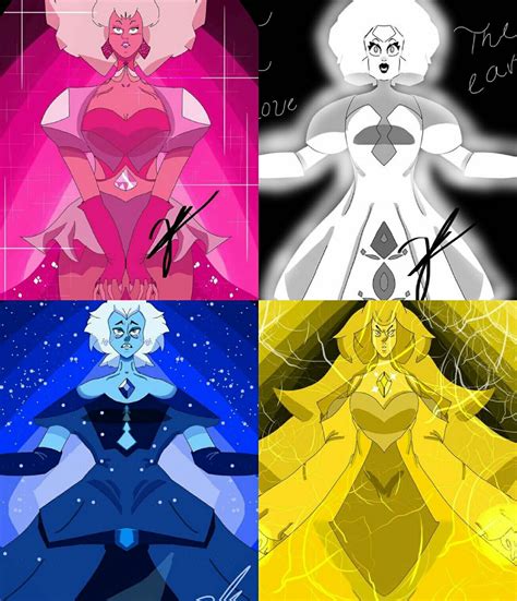 Pink White Blue And Yellow Diamond Steven Universe Steven